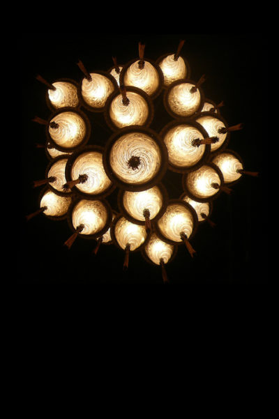 Cesendello Cascade glass ceiling lamp bottom