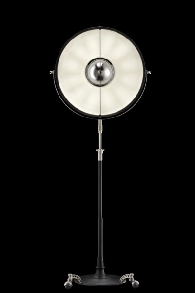 Fortuny Atelier 63 floor lamp black white leaf