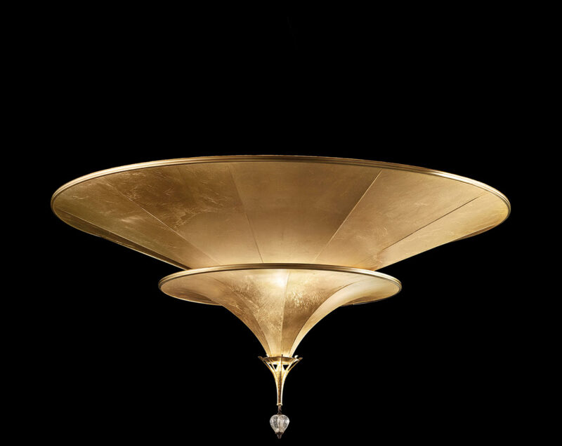 Fortuny Icaro 2 tiers suspended glass fibre lamp - flush mounted