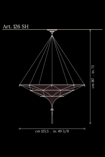 Fortuny Scheherazade 3 tiers dimensions