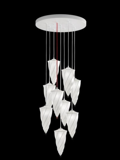 Fortuny Cesendello Cocoon Chandelier white lamp