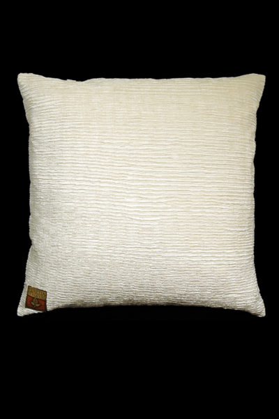 Fortuny San Marco white printed velvet square cushion back