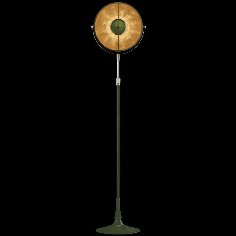 Fortuny lamp Studio 1907 Atelier 32 pastel green & gold leaf