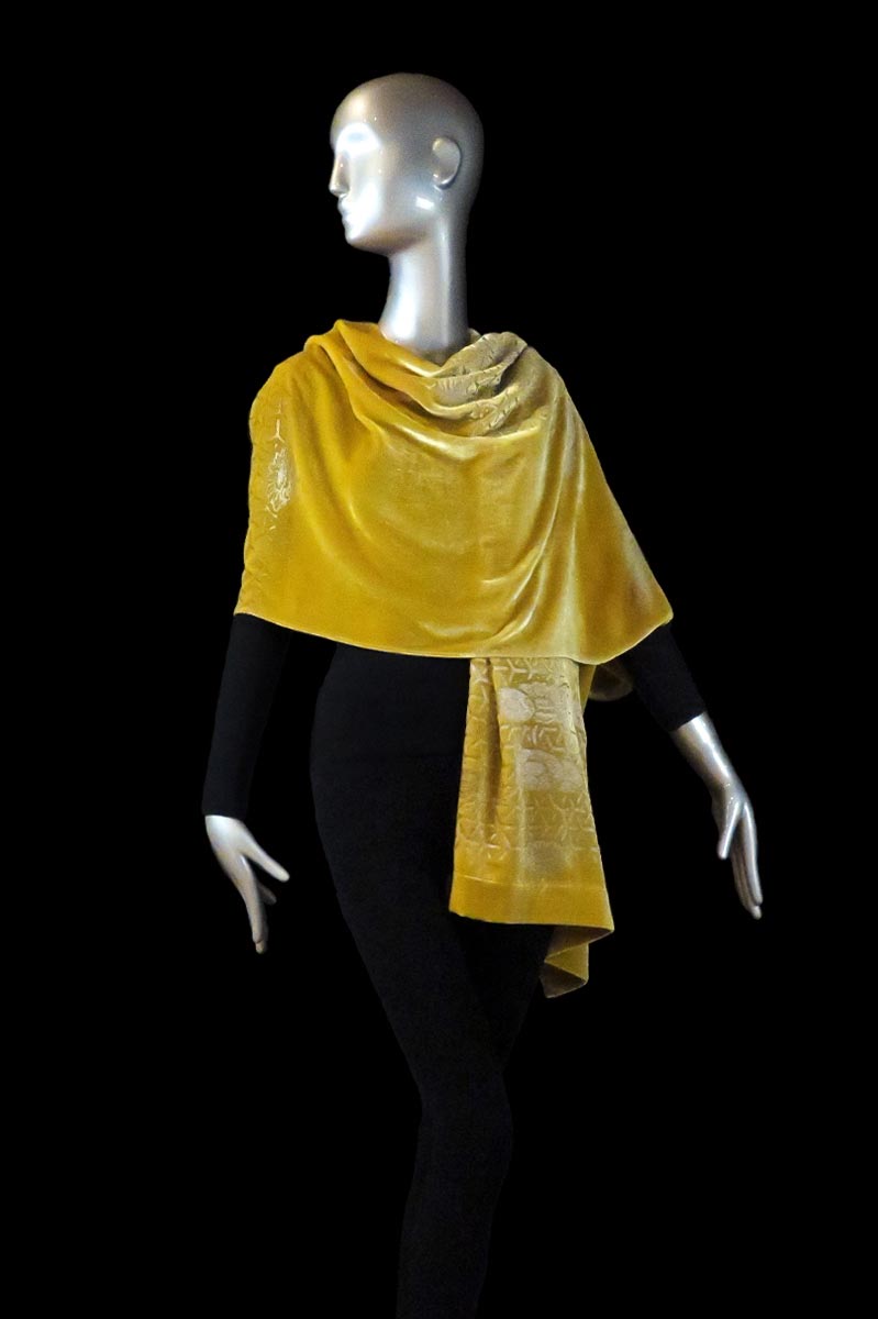 Fortuny printed velvet shawl
