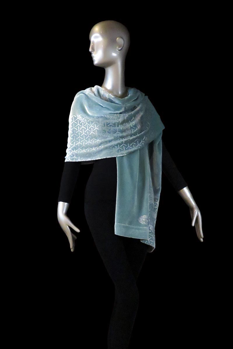 Fortuny printed velvet shawl