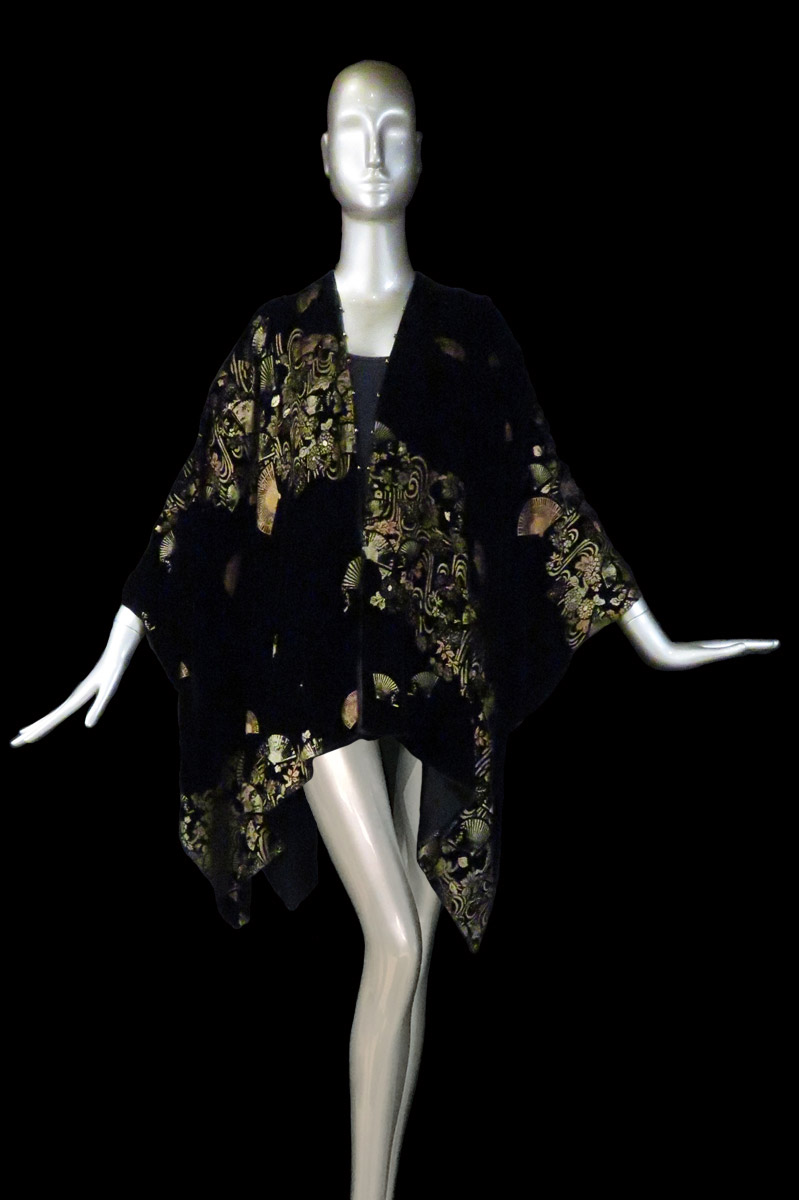 Fortuny printed velvet short evening coat