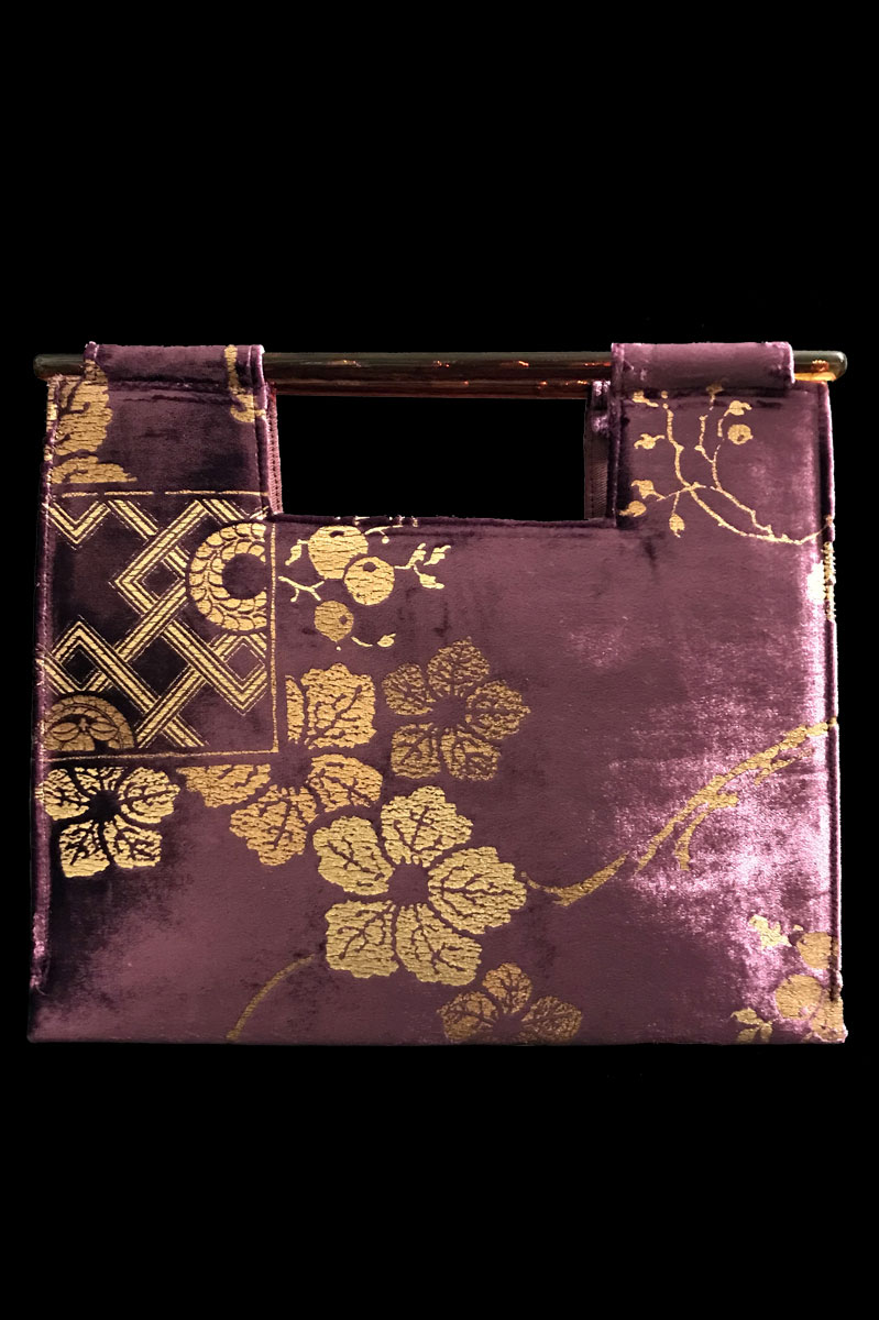 Fortuny Aiko black velvet bag