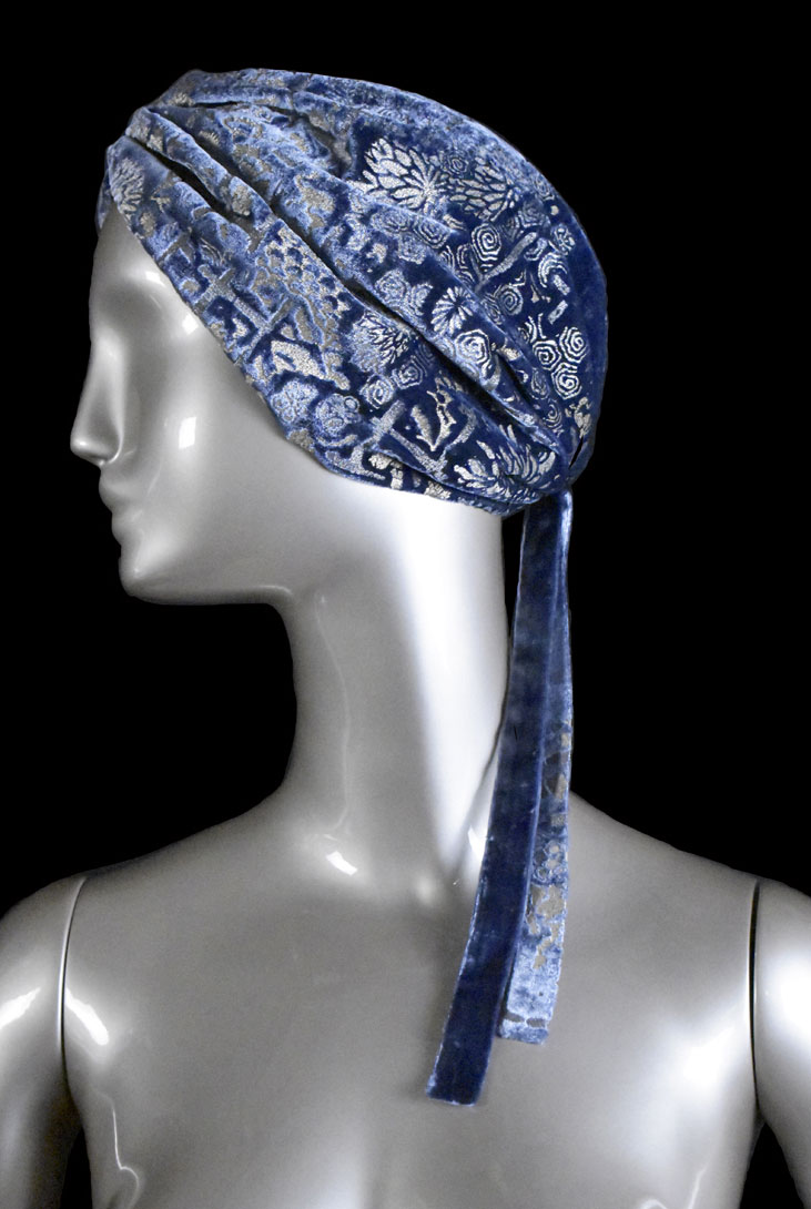 Fortuny printed velvet turban