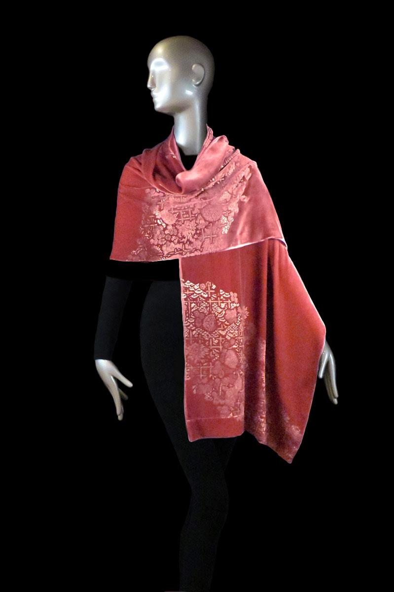 Fortuny printed velvet shawl