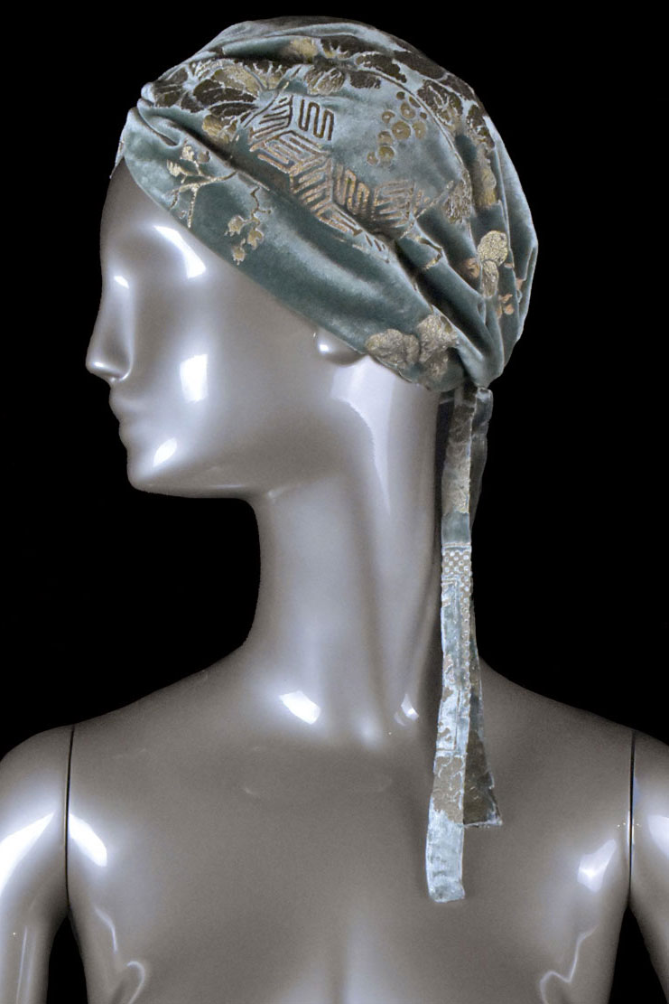 Fortuny printed velvet turban