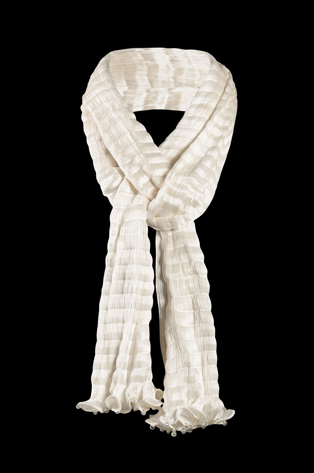 Fortuny pleated silk scarf