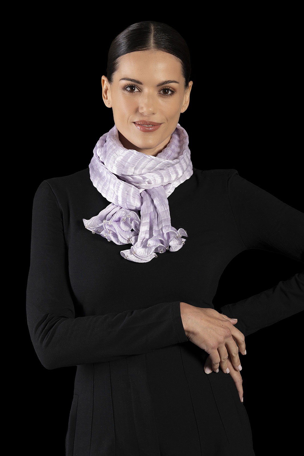 Fortuny pleated silk scarf