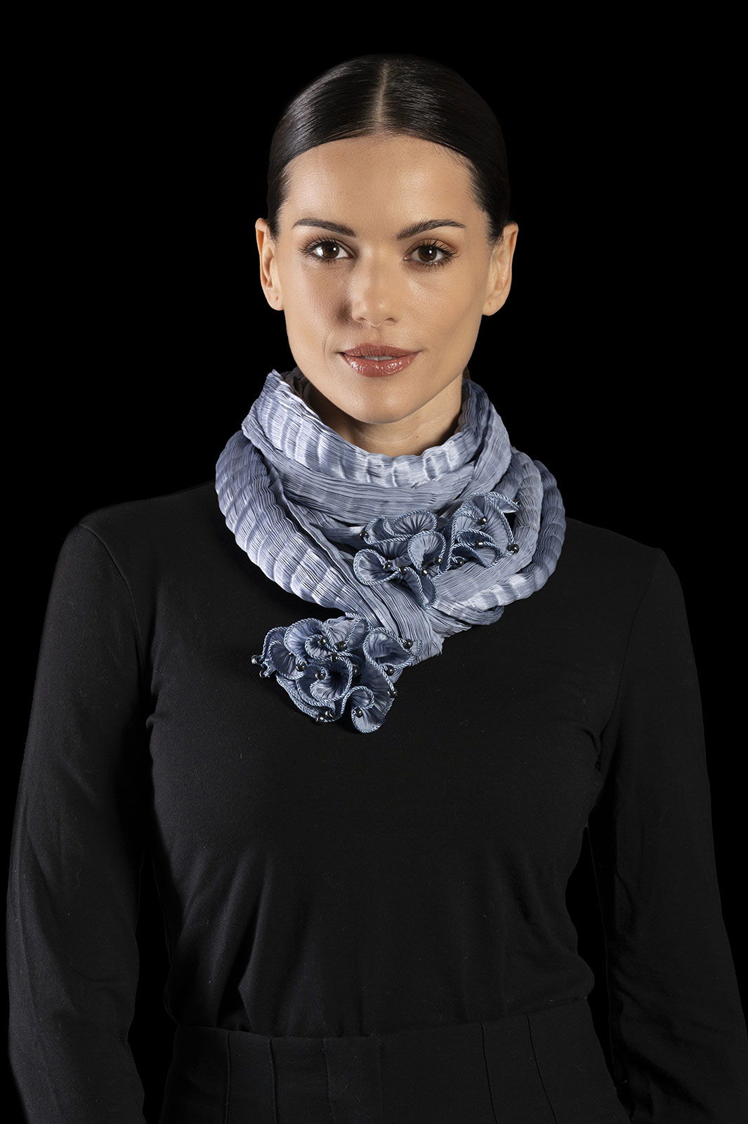 Fortuny pleated silk scarf